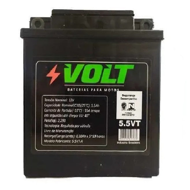 Bateria 5.5 Volt Ybr 125 Crypton 105 Hunter 90 Xtz 125 Rd Rdz 125 135