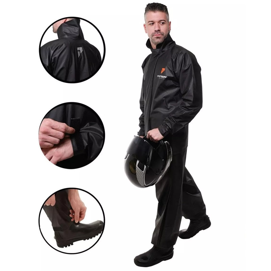 Capa De Chuva Pioneira PVC Masculina Motoqueiro Impermeável