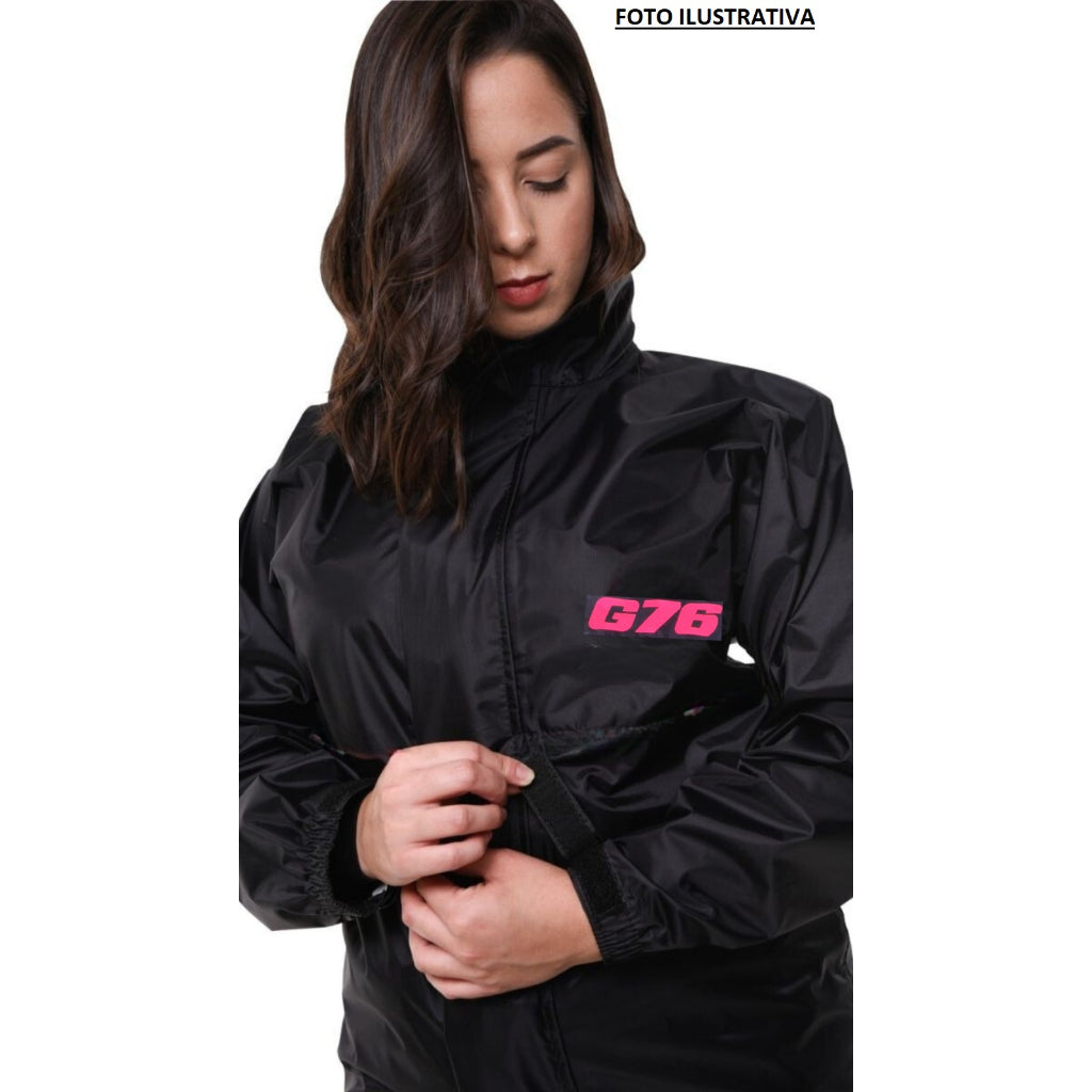 Capa de Chuva Feminina Nylon Gola Alta Modelo G76