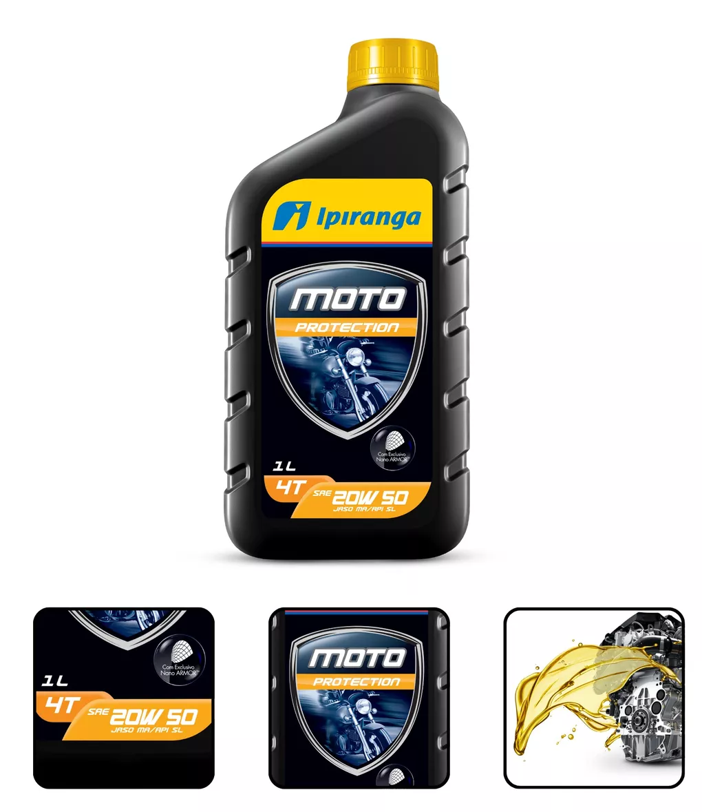 Caixa de Óleo Ipiranga Moto 20w50 4 Tempos Protection 24 litros