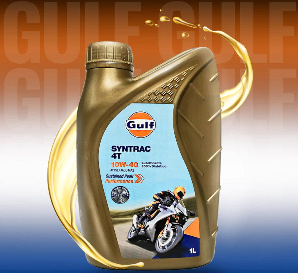 Óleo Gulf Syntrac 4T Motocicleta 10W40 SL 100% Sintético