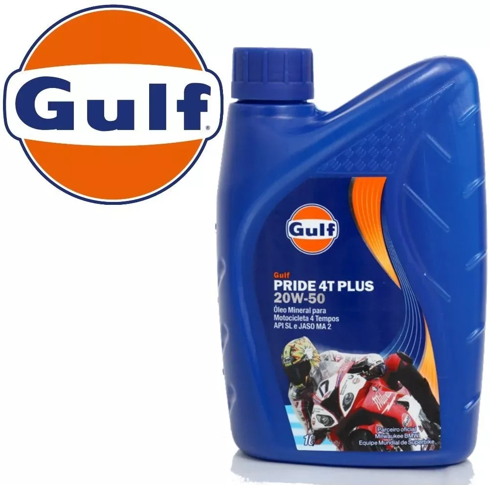 Óleo Gulf Pride 4T Plus Motocicleta 20W50 Mineral SL