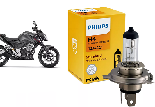 Lampada Farol Biodo H4 12x55/60W Philips Cb250f Twister Cb300f Xre300 Fazer250