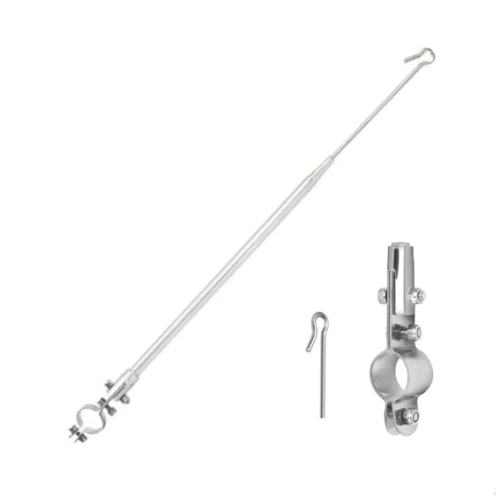 Antena Corta Pipa Fixa Zincada Moto Guidão Fixa C/ Abrançadeira Inox M2b