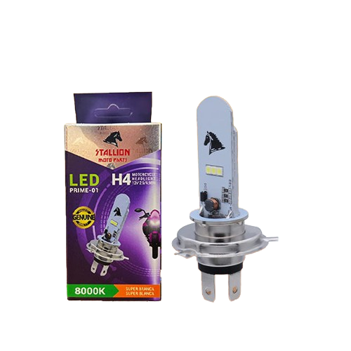 Lâmpada Led H4 8000K Prime Azul Stallion Titan Xre Cbx250 Cb300 Fazer Factor