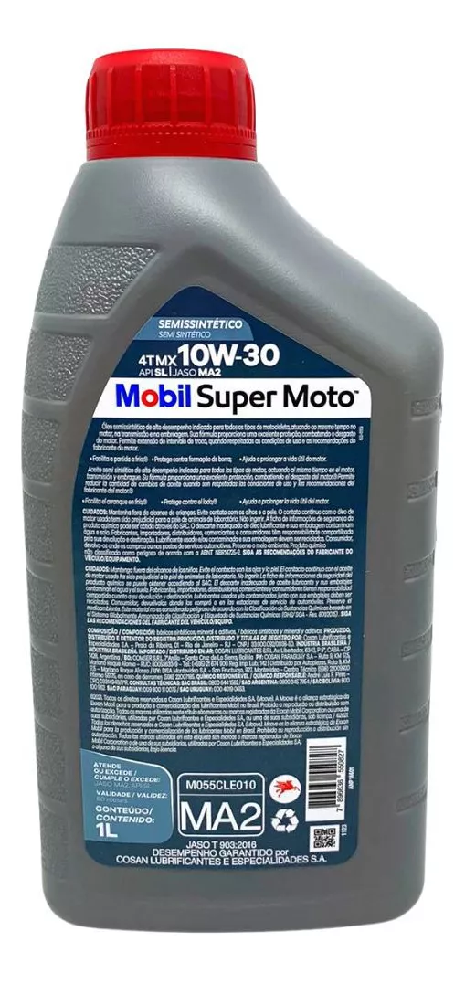 Óleo Mobil 10w30 Semissintético Titan 160 Start Factor Fazer 150