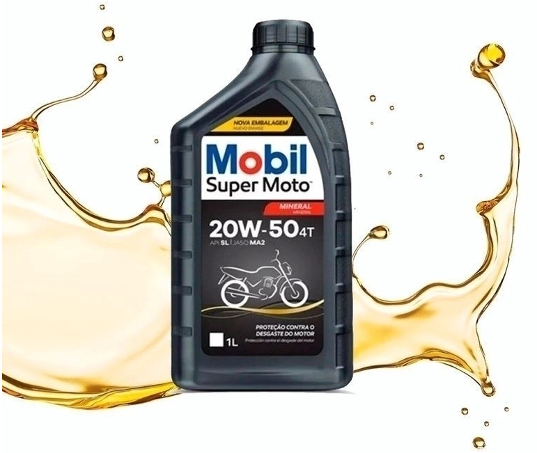 Óleo Mobil 20w50 Mineral Titan 150 Ybr Factor Cbx Cb300 Xre