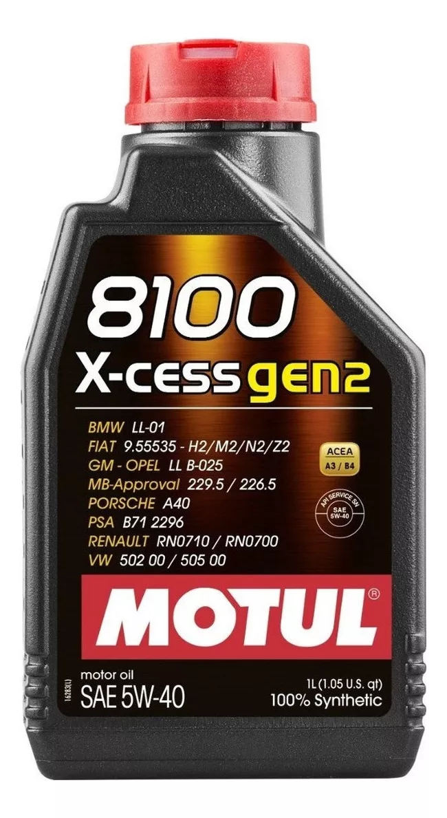 Óleo Motul 8100 X-cess 5w40 100% Sintético Carro Caminhonete Jet-ski