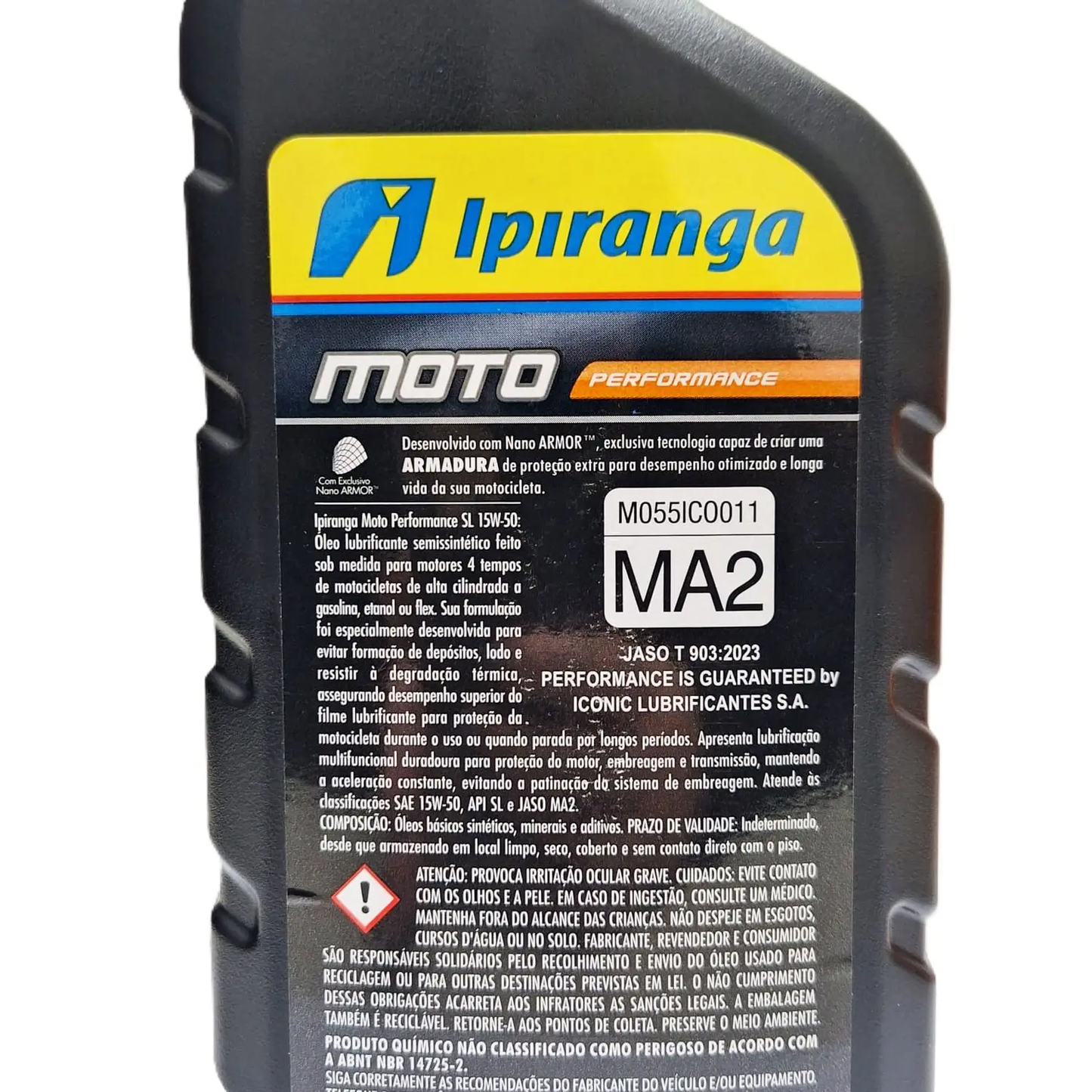 Óleo Ipiranga Moto Performance 15W50 Semissintético 4 Tempos 1 Litro