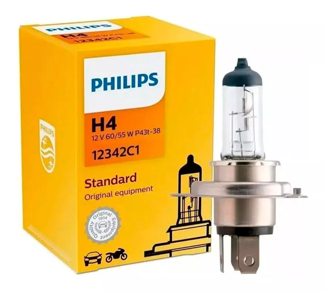 Lampada Farol Biodo H4 12x55/60W Philips Cb250f Twister Cb300f Xre300 Fazer250