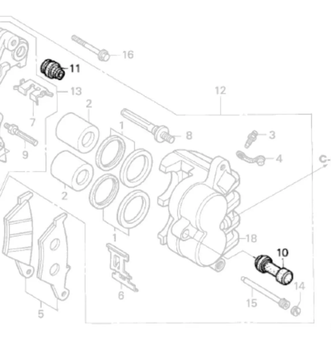 Borracha Reparo Pinça Freio Cg 150 Bros Cbx Fazer Xt660 Shadow F800 Gs650