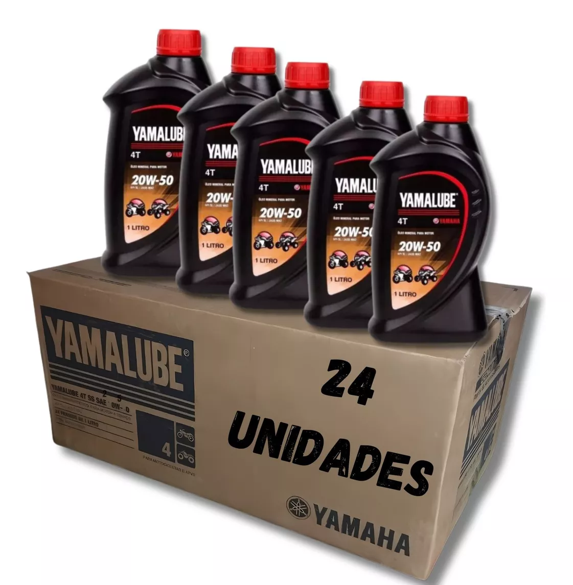 Caixa Óleo Yamalube 20w50 Mineral 24LTS Ybr Factor Xtz 125 Fazer Crosser