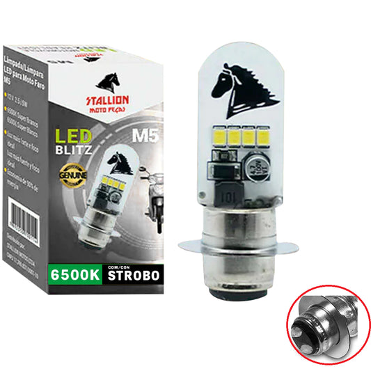 Lâmpada Led M5 STROBO Blitz Stallion Biz 100/125 Pop 100 Bros 125 150 09/12 Shineray