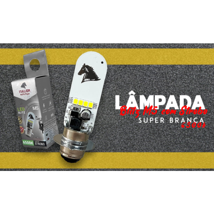 Lâmpada Led M5 STROBO Blitz Stallion Biz 100/125 Pop 100 Bros 125 150 09/12 Shineray