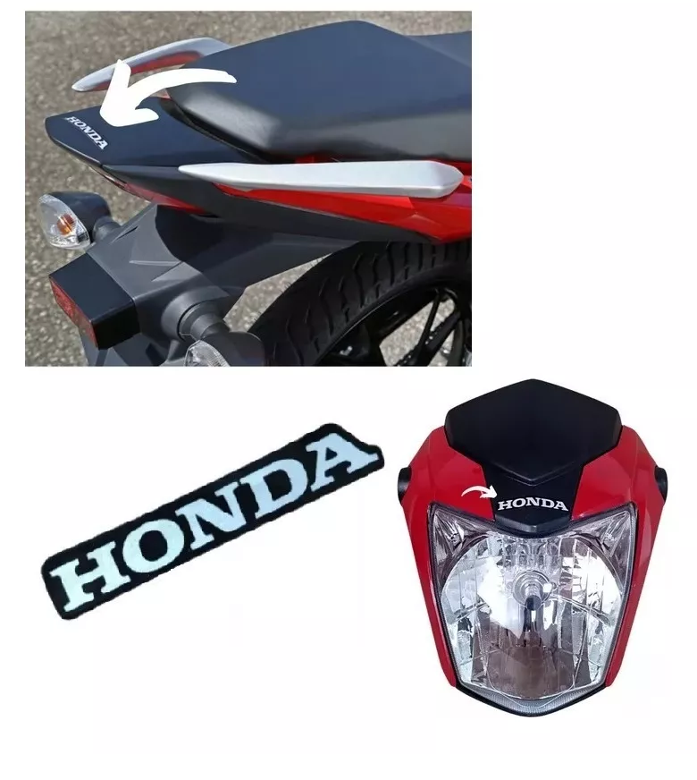 Adesivo Mascara Frontal Farol Rabeta Traseira Moto Honda 6,7cm